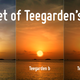 A real sunset on Earth, compared to an artist’s impression of a setting star on the exoplanets Teegarden b and Teegarden c.